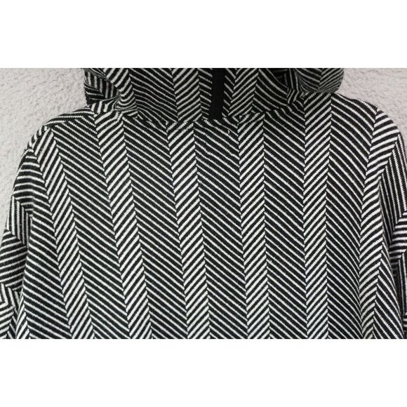 Joie Black & White Chevron Hooded Long Sleeve Sweater-Size 1X-Very Soft - Picture 10 of 10
